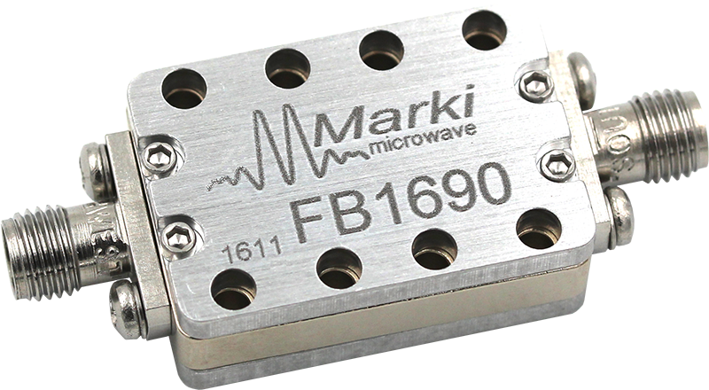 Part number FB-1690 Product Type RF Filter - Band Pass from Manufacturer Marki Microwave 