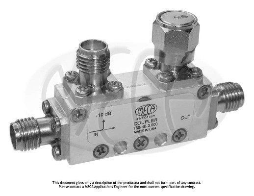 Part number 780-30-3.000 Product Type RF Coupler from Manufacturer MECA 