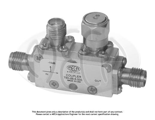 Part number 780-10-6.000 Product Type RF Coupler from Manufacturer MECA 