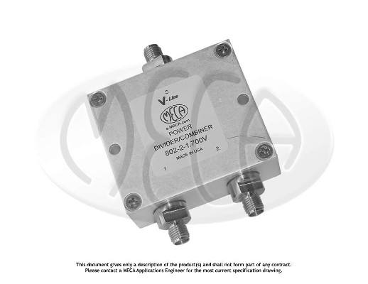 Part number 802-2-1.700V Product Type RF Power Divider/Combiner from Manufacturer MECA 