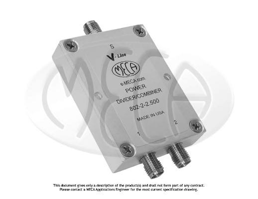 Part number 802-2-2.500 Product Type RF Power Divider/Combiner from Manufacturer MECA 