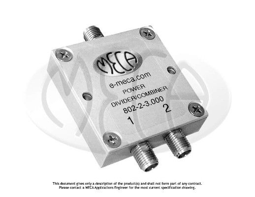 Part number 802-2-3.000 Product Type RF Power Divider/Combiner from Manufacturer MECA 