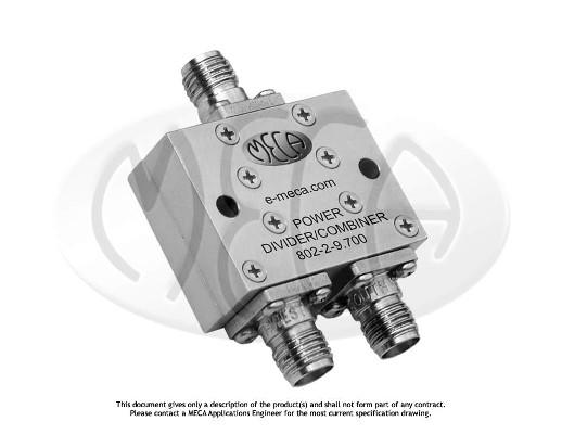 Part number 802-2-9.700 Product Type RF Power Divider/Combiner from Manufacturer MECA 