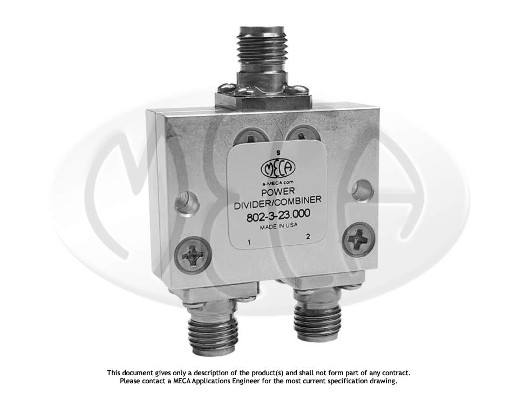 Part number 802-3-23.000 Product Type RF Power Divider/Combiner from Manufacturer MECA 