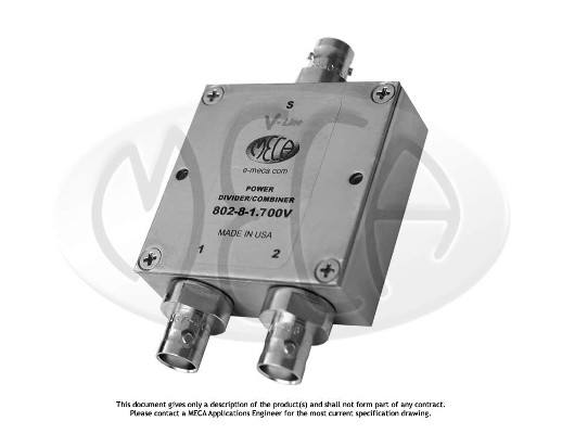 Part number 802-8-1.700V Product Type RF Power Divider/Combiner from Manufacturer MECA 