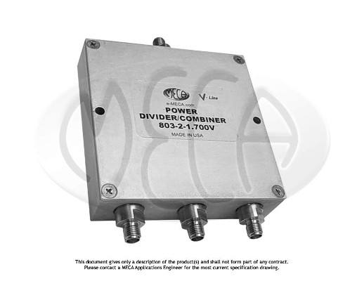 Part number 803-2-1.700V Product Type RF Power Divider/Combiner from Manufacturer MECA 