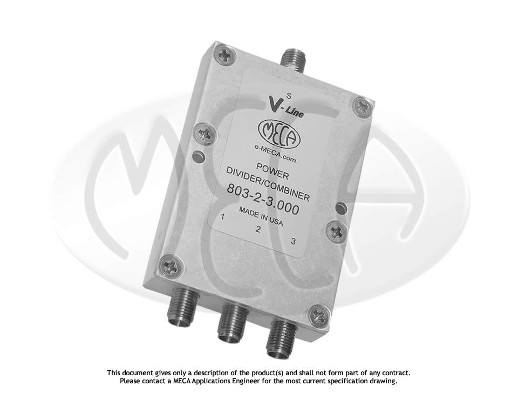 Part number 803-2-3.000 Product Type RF Power Divider/Combiner from Manufacturer MECA 