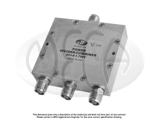 Part number 803-6-1.700V Product Type RF Power Divider/Combiner from Manufacturer MECA 