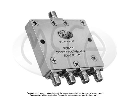 Part number 804-2-9.700 Product Type RF Power Divider/Combiner from Manufacturer MECA 