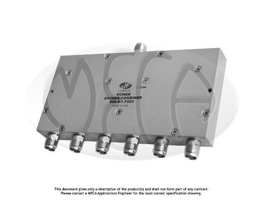 Part number 806-6-1.700V Product Type RF Power Divider/Combiner from Manufacturer MECA 