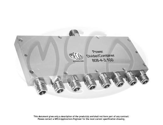 Part number 808-4-3.100 Product Type RF Power Divider/Combiner from Manufacturer MECA 