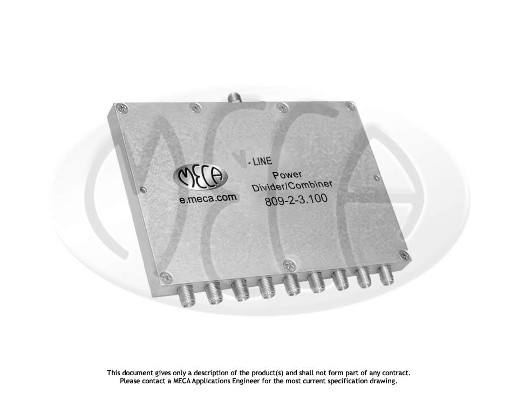 Part number 809-2-3.100 Product Type RF Power Divider/Combiner from Manufacturer MECA