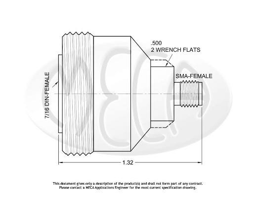 Part number ADF-SF Product Type RF Coaxial Adapter from Manufacturer MECA 