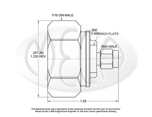 Part number ADM-SM Product Type RF Coaxial Adapter from Manufacturer MECA 