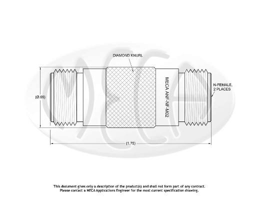 Part number ANF-NF-M02 Product Type RF Coaxial Adapter from Manufacturer MECA 