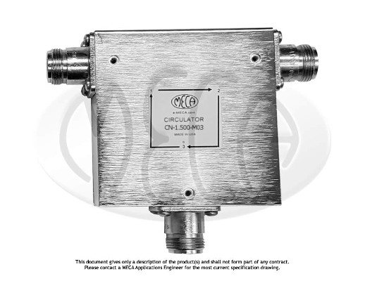 Part number CN-1.500-M03 Product Type Circulators and Isolators from Manufacturer MECA 