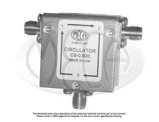 Part number CS-0.900 Product Type Circulators and Isolators N from Manufacturer MECA 