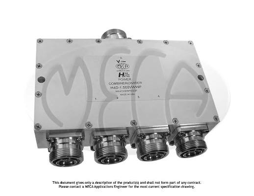Part number H4D-1.500VWWP Product Type RF Power Divider/Combiner from Manufacturer MECA 