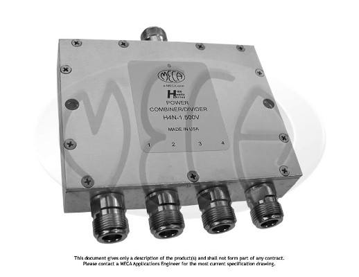 Part number H4N-1.500V Product Type RF Power Divider/Combiner from Manufacturer MECA 