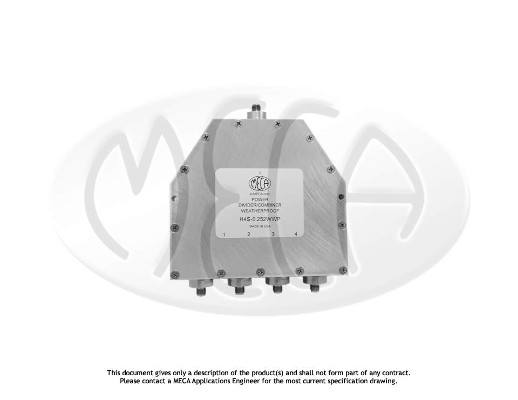 Part number H4S-0.252WWP Product Type RF Power Divider/Combiner from Manufacturer MECA 