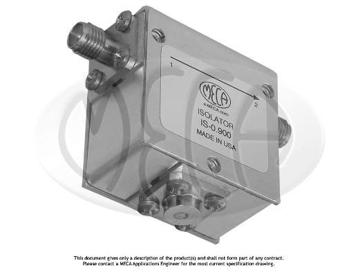 Part number IS-0.900 Product Type Circulators and Isolators from Manufacturer MECA 