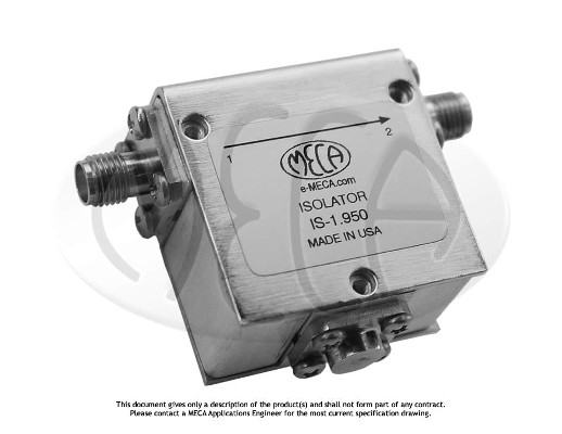 Part number IS-1.950 Product Type Circulators and Isolators from Manufacturer MECA 