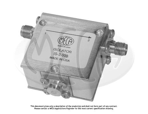 Part number IS-3.000 Product Type Circulators and Isolators from Manufacturer MECA 