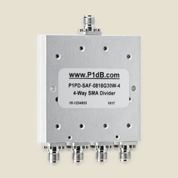 Part number P1PD-SAF-0818G30W-4 Product Type RF Power Divider/Combiner from Manufacturer P1dB 