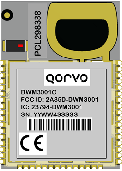 Part number DWM3001C.E1.0 Product Type UWB Module from Manufacturer Qorvo 