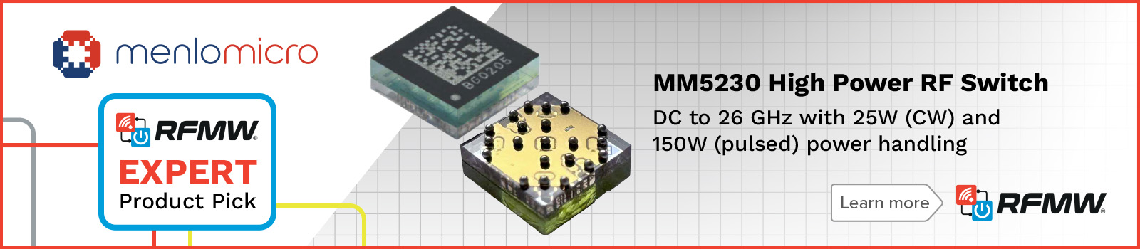 menlomicro MM5230 High Power RF Switch at RFMW