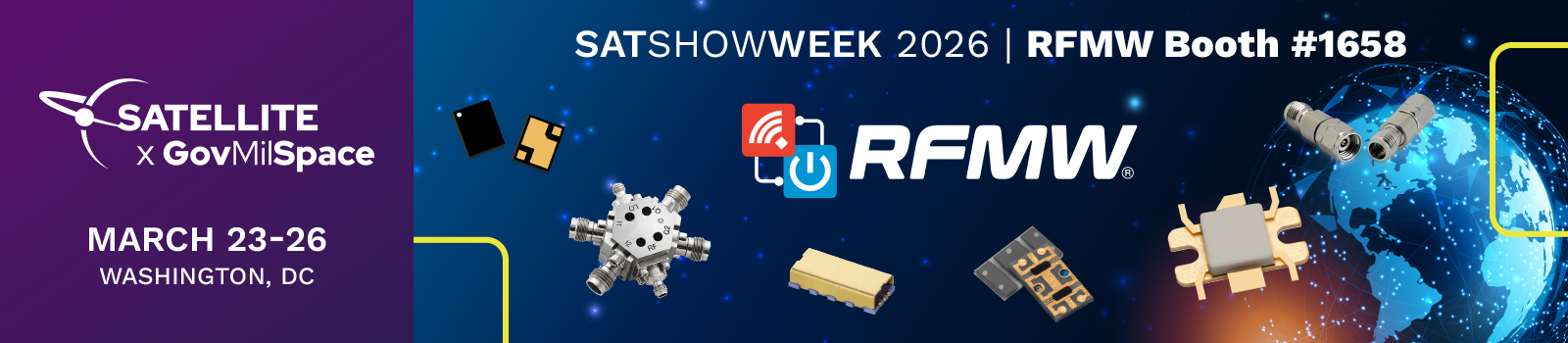 RFMW SATSHOWWEEK 2026 | RFMW Booth #1658, March 23-26, Washington, DC
